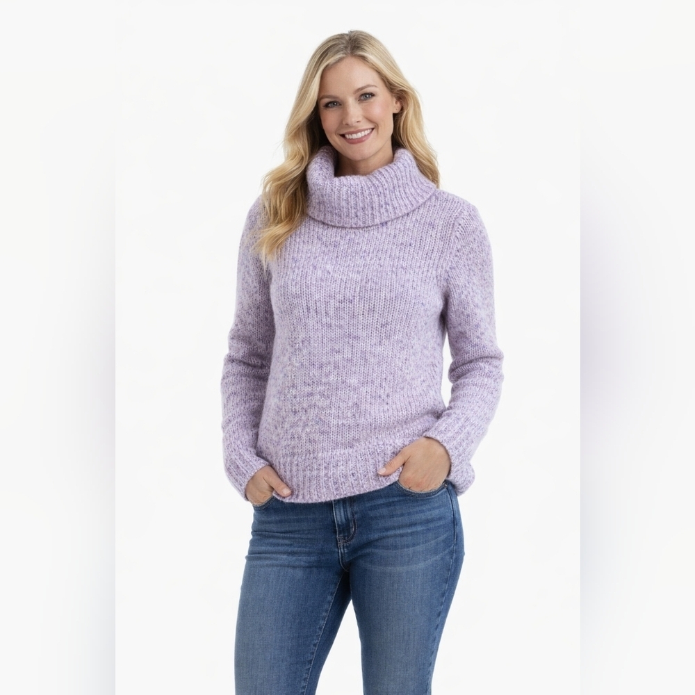 Talbots Lavender Cowl Neck Sweater